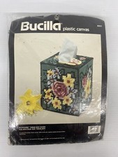 Bucilla Plastic Canvas "Potpourri" Tissue Box Cover Needlecraft 6051 New