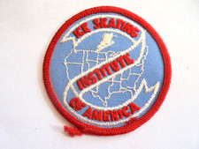 Cool Vintage Ice Skating Institute of America Skater Souvenir Cloth Patch