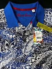 Robert Graham HULSE Paisley Polo Medium Short Sleeve NWT 118 Classic Fit M