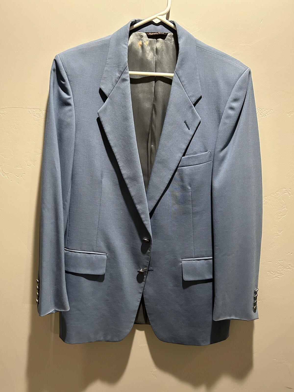 FILA Cappotto sportivo blazer blu uomo Lennox Row FROST BROS vintage anni '80 40R* MADE IN USA