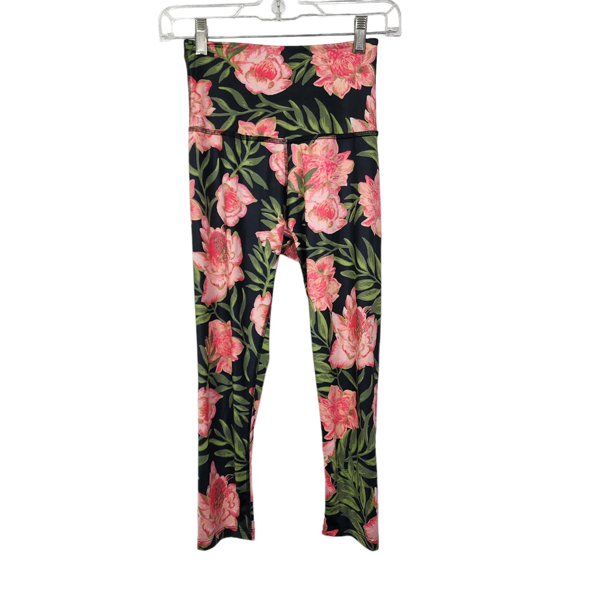 Beyond Yoga Floral Leggings Lux High Rise Protea Vine Tropical Womens XS  Pink