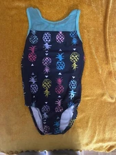 Plum Practicewear Pineapple Mesh Leotard - Adult Extra Small - RARE