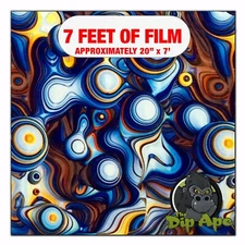 Hydrographic film Oil Slick #3 hydro dipping 7' x 20" hydro dip