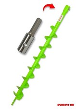 WERHE Trivella per Terreno 80 mm Singola con Adattatore HEX, Punta per trapano