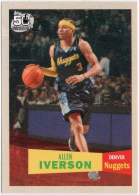 Allen IVERSON (ソフトケース付き) 2007-08 Topps 1957-58 Variations Allen Iverson Card #33 Nuggets | eBay