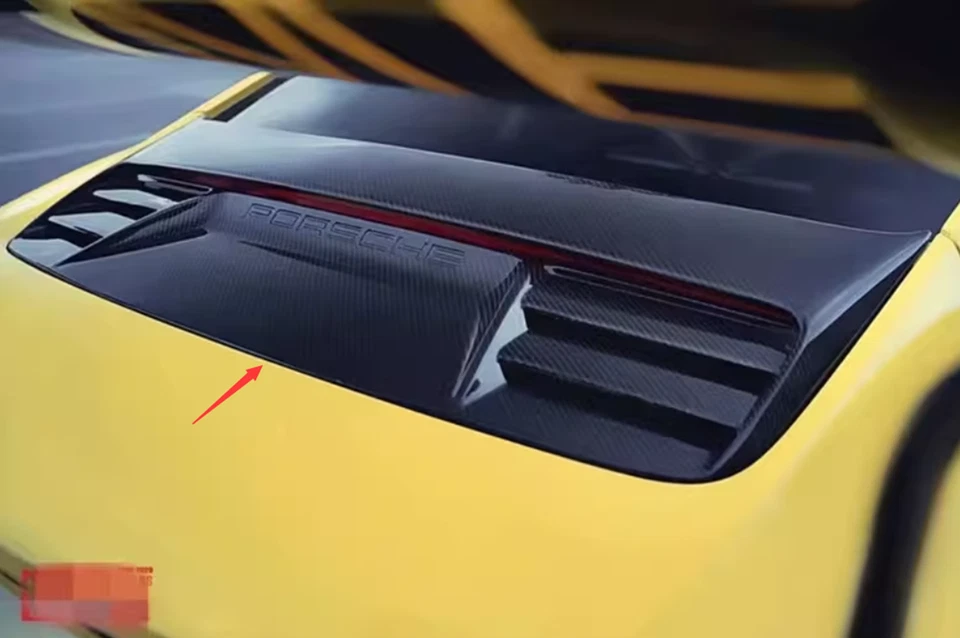 Placa de cubierta de admisión de motor trasero de fibra de carbono real GT3RS para Porsche 911 2004-2022 Foto 2 de 3