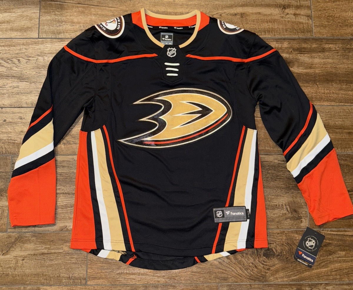 NEW Men's S SMALL Fanatics Black Anaheim Ducks Breakaway Home