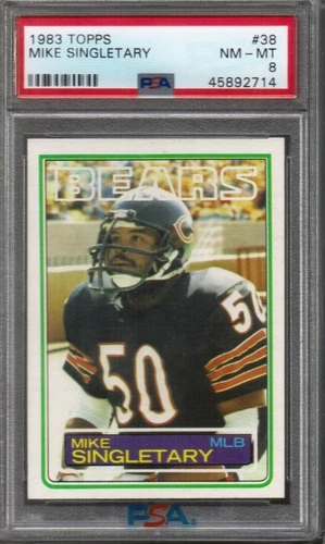 Mike Singletary 1983 Topps #38 PSA 8 Rookie (RC) Hall of Fame (HOF)