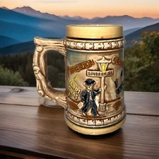Vintage Beer Mug New Orleans Souvenir Stein French Quarter Bourbon Street
