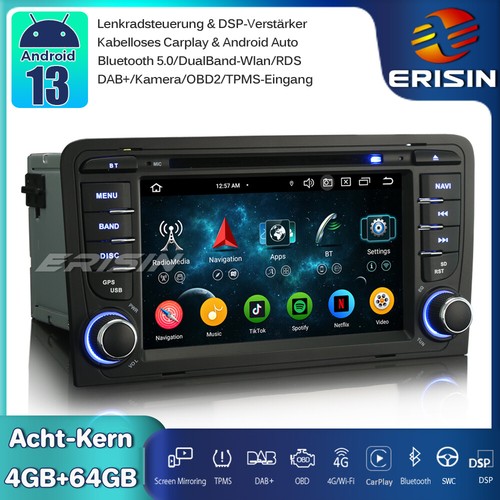 8-Kern CarPlay DAB+Android 13 Autoradio GPS CD Canbus Für AUDI A3 S3 RS3 RNSE-PU - Bild 21 von 21