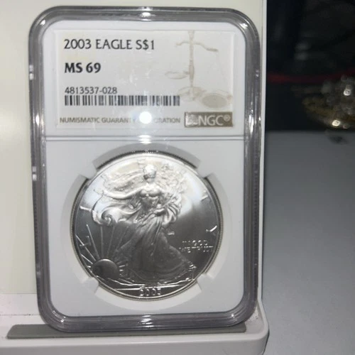 2003 American Silver Eagle-NGC MS69 - .999 SILVER-       1 Oz Silver