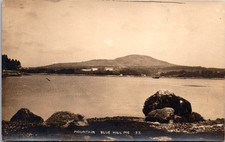 Postcard RPPC Mountain Blue Hill Maine
