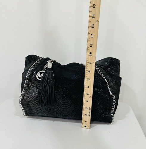 Michael Kors Schultertasche Chelsea Schlangenleder geprägt mit Kettenriemen & Quaste - Bild 9 von 15