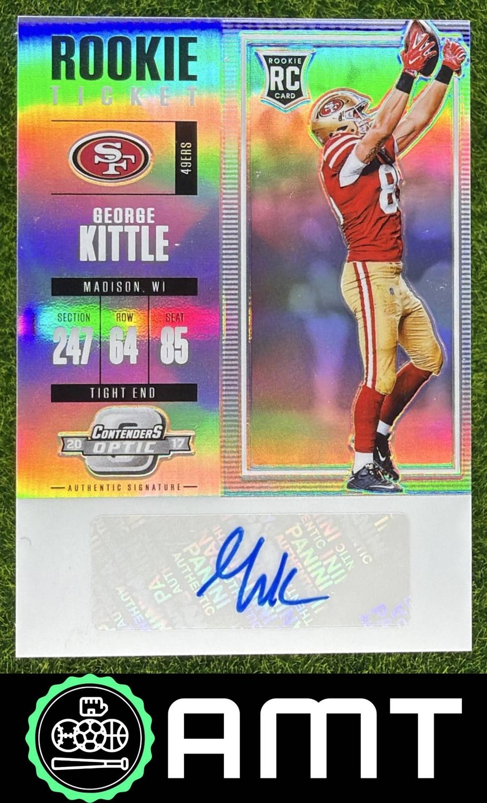 George Kittle Panini Contenders Optic #186 Autograph