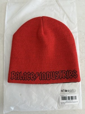 Palace SS26 World Industries Reverso Nein Cuff Beanie Fire Red