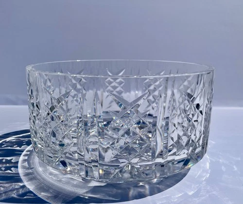 Vintage Waterford Crystal Straight Sided 7 Inch Large Salad Serving Bowl