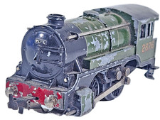 Trix Twin Railway 2876 OO Gauge 0-4-0 Steam Locomotive Color Green Vintage Unbox