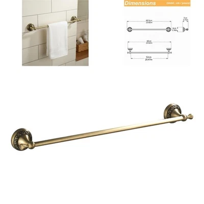 Flybath Porte Serviette Laiton Antique 60 CM Bronze Brossé Salle de Bain - Photo 1/4
