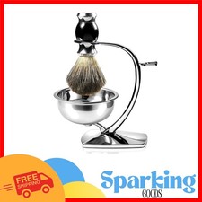 Shaving Set with Magnetic Bowl  Chrome Stand - Superior Grooming Tools