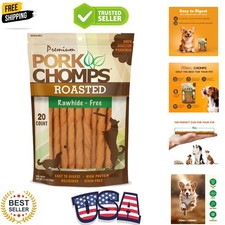Roasted Pork Skin Dog Chews, 5-inch Mini Twists, 20 Count