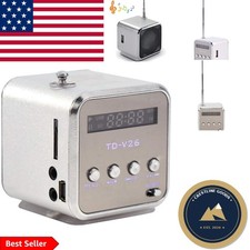 Stylish Portable 2-in-1 FM Radio  Bluetooth Speaker - Rechargeable  Compact