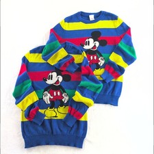 Disney 100 Retro Reimagined Mickey Mouse Crewneck Sweaters Bundle 2 Kids L