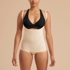 Marena Recovery - High Back Girdle Bikini Length - Beige - Size Large SFBHA2