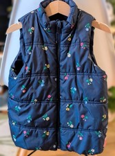 Girl's Gap floral navy gilet size 5 years old in excellent condition