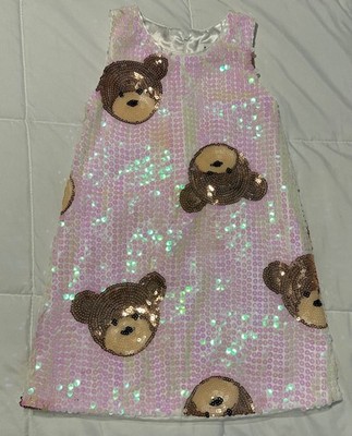 Lola & The Boys Sequin Teddy Bear Dress Size 4