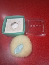 True VTG Mid-century 8 Oz COTY EMERAUDE Dusting Powder  Puff 50 FULL MCM