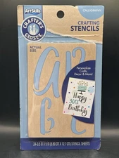 Calligraphie ArtSkills Crafter's Closet Crafting Stencils ABC's Letters 24 #106