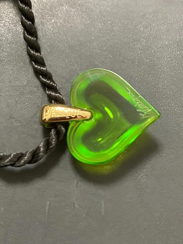 LALIQUE Lalique Heart Necklace Pendant elegant Fashion Accessories C677 - Image 3 of 4