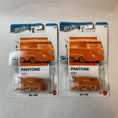 2026 HOT WHEELS SILVER SERIES PANTONE VOLKSWAGEN KOOL KOMBI 4/6 ORANGE LOT of 2