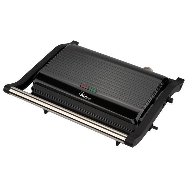 Bistecchiera Con Piastre Rigate Antiaderenti Ardes ARBIS01 Potenza 1000W Con Ap-image