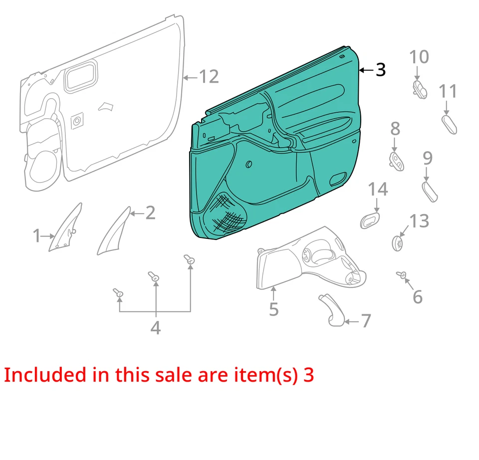 SE ADAPTA A PANEL SATURN L100 L200 2000-2002 ASM FRT S/D TR 22678587 - NUEVO OEM Foto 2 de 3