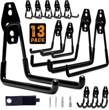 HANDYPRIME Garage Hooks 13 Pack Wall Mounted Garage Hooks Heavy Duty with Ext...