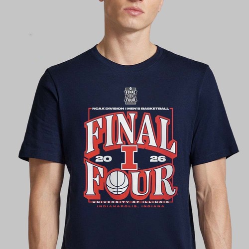 Illinois Fighting Illini Men's Basketball 2026 NCAA Tournament Final T-Shirt