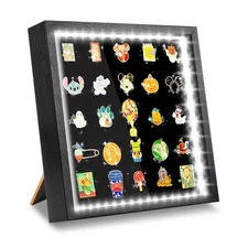 swakuszy Light Up Pin Display Case, Enamel Pin Display Board for Pin Collecti...