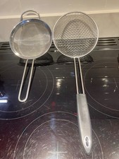 Jam making fine mesh sieve and colander. Both 16cm Used once Very good condition