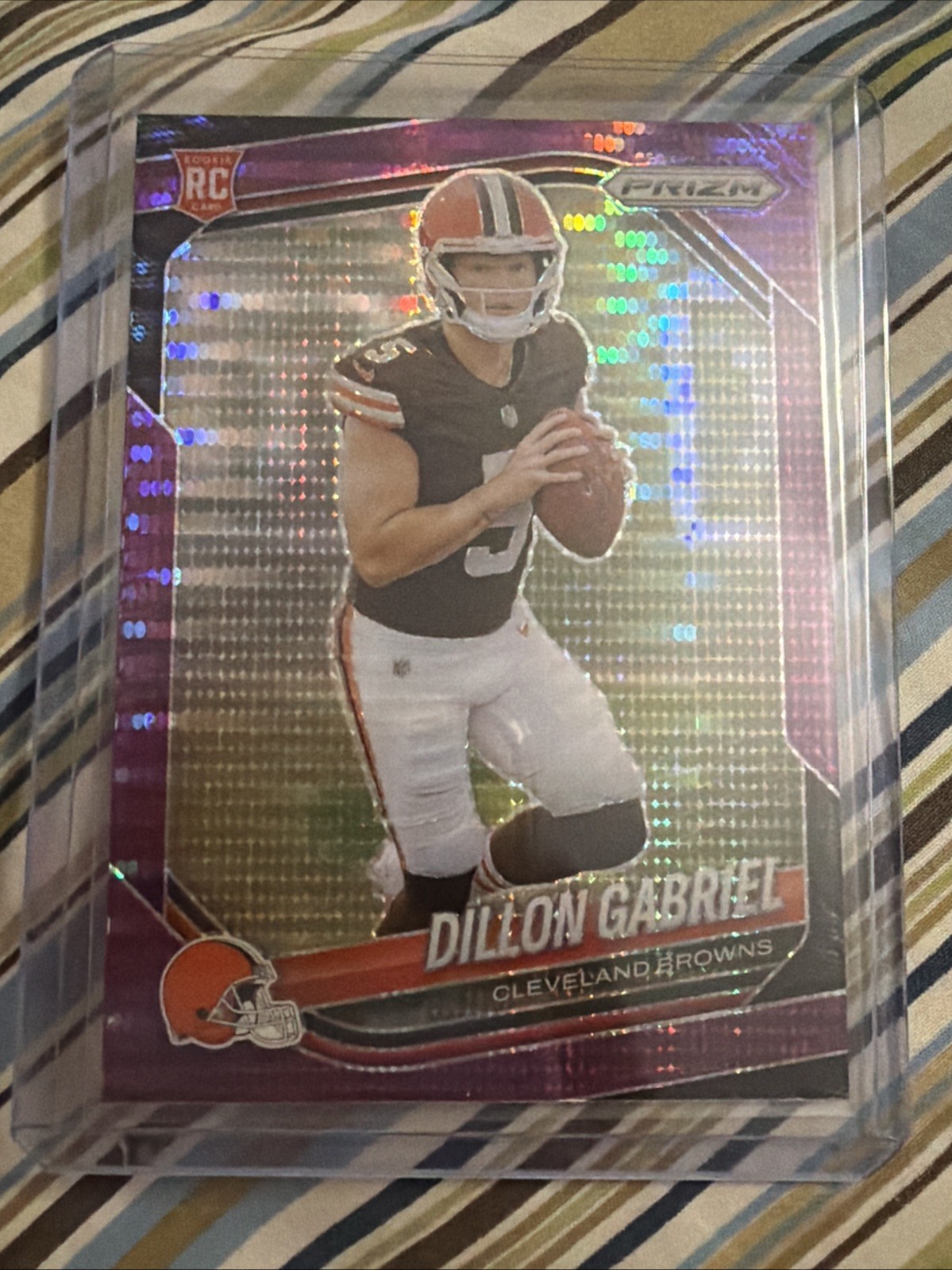 2025 Panini Prizm DILLON GABRIEL #372 (RC) Purple Pulsar Prizm BROWNS 🏈
