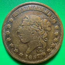 1837 Hard Times Token Millions for Defense