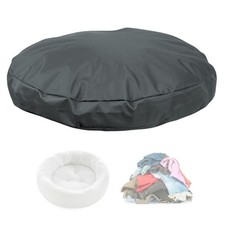 Washable Round Dog Bed Cover 36" Waterproof Oxford Fabric for Small-Medium Dogs
