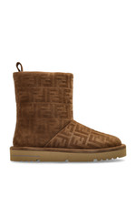 FENDI FF Brown Suede Snow Boots New Authentic