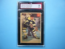 1954/55 PARKHURST NHL HOCKEY CARD #53 CAL GARDNER KSA 5 EX LUCKY PREMIUM PARKIE