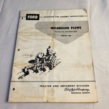 Ford Moldboard Plow Spring Trip Shear Bolt Series 101 Operating Instructions
