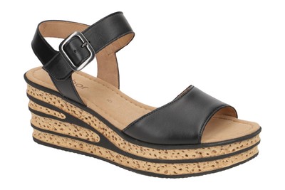 Gabor Schuhe 64.651 schwarz Damen Sandalette Riemchen Sandalen 64.651.27 NEU
