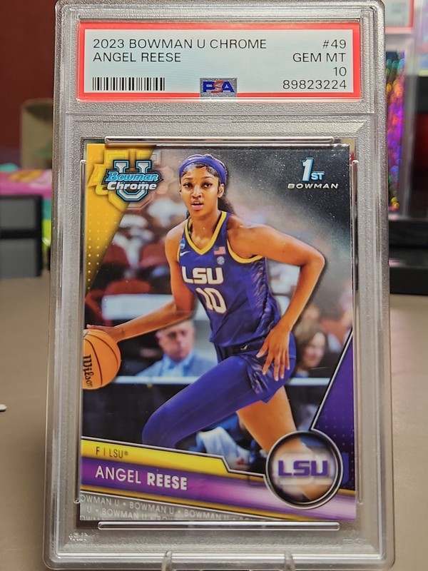 2023 Bowman U Chrome Angel Reese RC #49 PSA Gem Mint 10 LSU Tigers WNBA