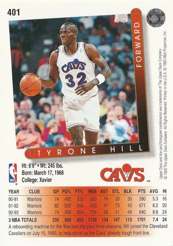 1993-94 Upper Deck Basketball Cards #'s 401-600 You Pick Nmmt + Free Shipping - Image 2 of 2