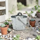 Galvanised Bucket, Dolls House Miniature Outdoor Accessories Metal