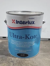 Interlux Ultra-Kote Antifouling Paint Black Y3779U 1 Gallon Slight Rust Dents